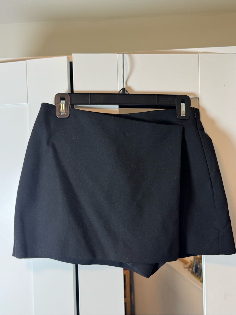 Zara Black Asymmetrical Mini Skort